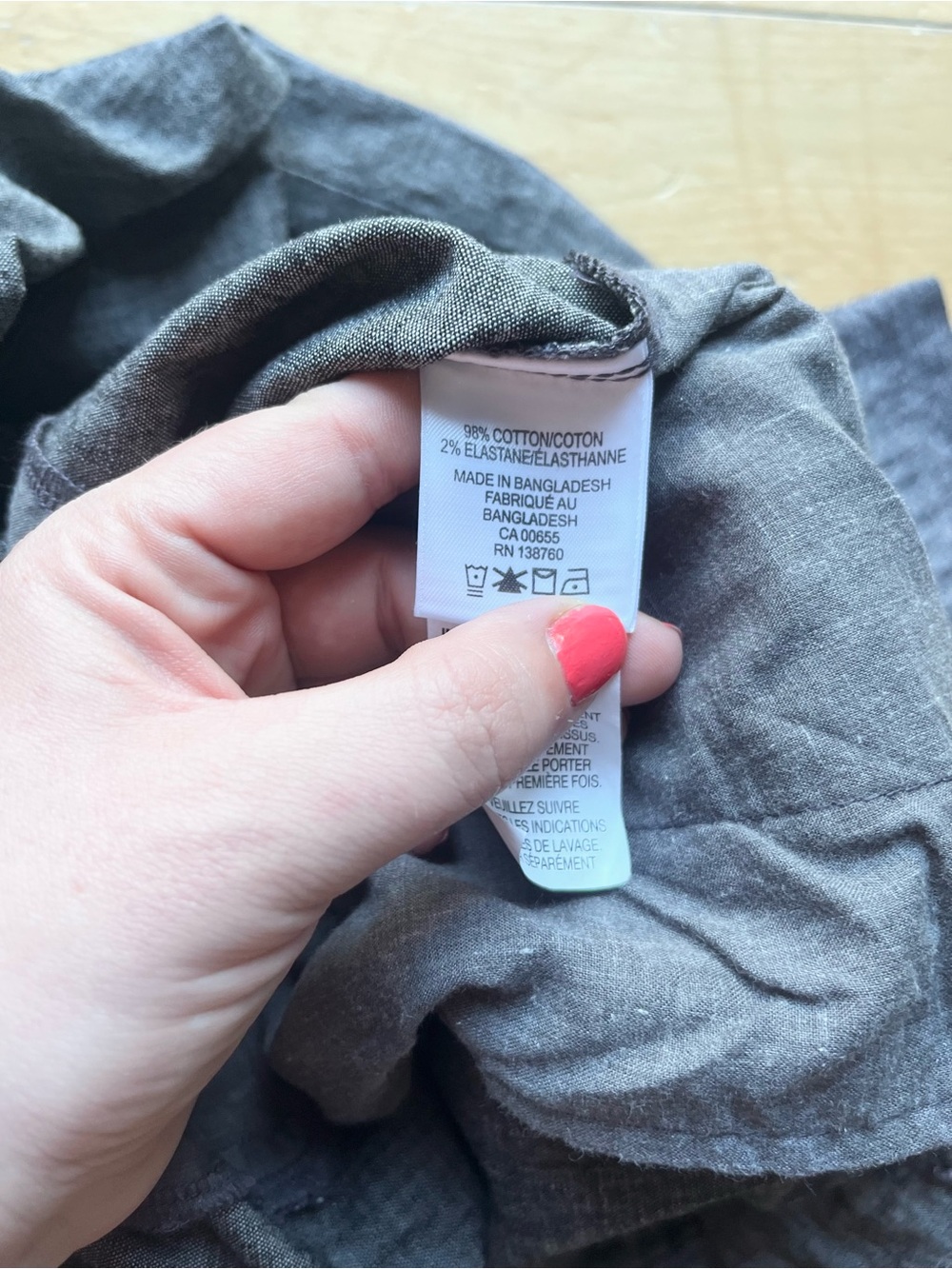 Reitmans Relaxed Charcoal Cotton‑Blend Cropped Wide-Leg Drawstring Pants Size 16 - Picture 6 of 8